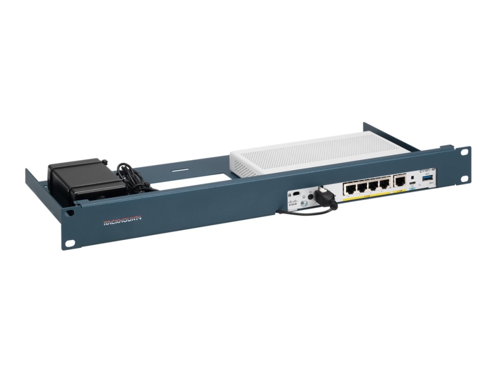 Rackmount.IT RM-CI-T21 - Monteringspakke for netværksudstyr - stativmonterbar - cisco metallisk blå - 1U - 19 - for P/N: AC-BP3-CBL