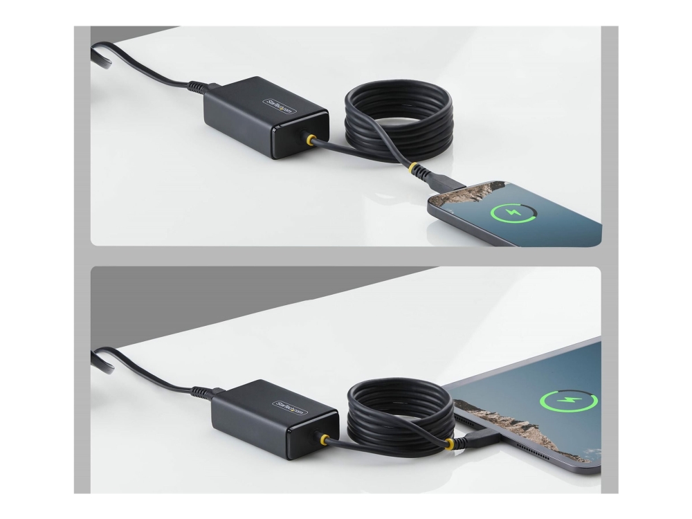 Startech.Com 65W Usb-C Laptop-Ladegerät Mit Festem 1,5M Usb-C Kabel, Netzteil Für Dell Xps, Hp Probook, Macbook Pro, Microsoft Surface Pro, Laptop, D
