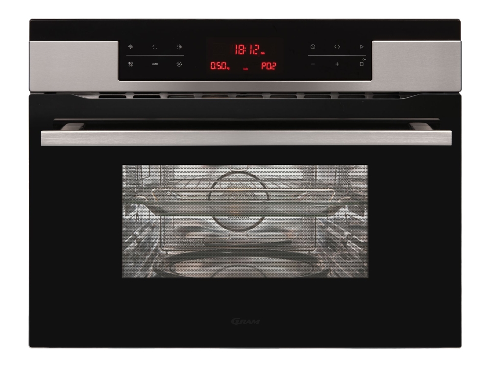 GRAM X-type IMC 20678-90 X - Mikrobølgeovn med varmeledning og grill - til indbygning - 44 liter - 900 W - EasyOff-stål