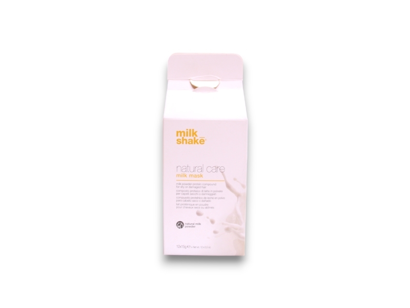 Milk Shake Set Natural Care* Powdered Milk Hair Treatment Powder Mask For Dry & Damaged Hair 12 Pcs 15 G For Women