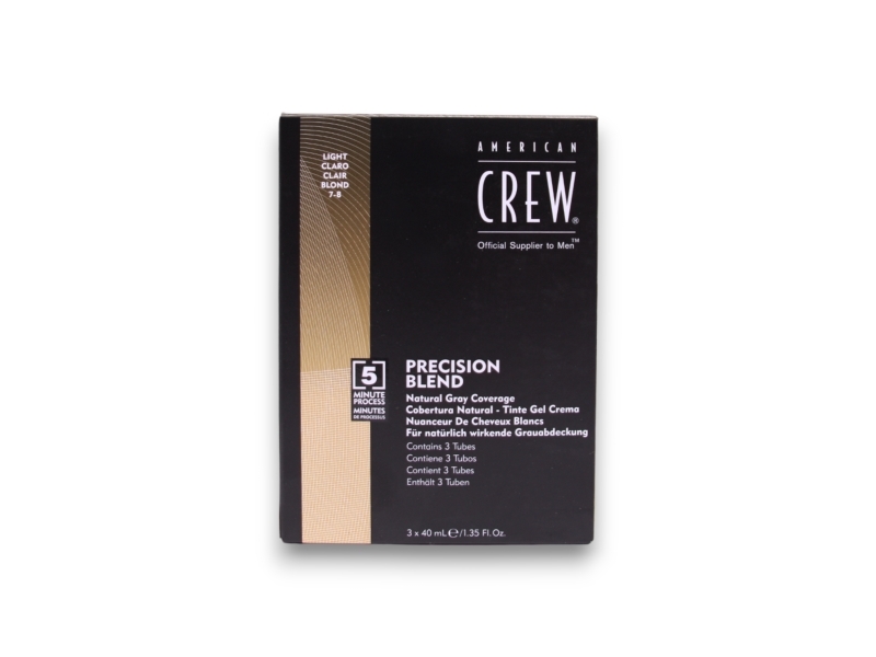 American Crew Precision Blend Natural Gray Coverage Light Blond 7-8 3 x 40 ml