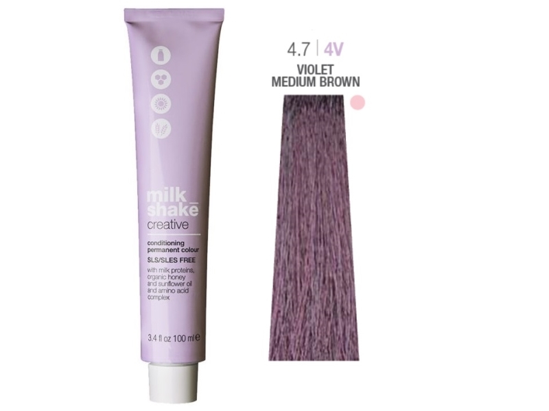 Milk Shake Creative 4.74V, Medium Violett Braun, 100Ml