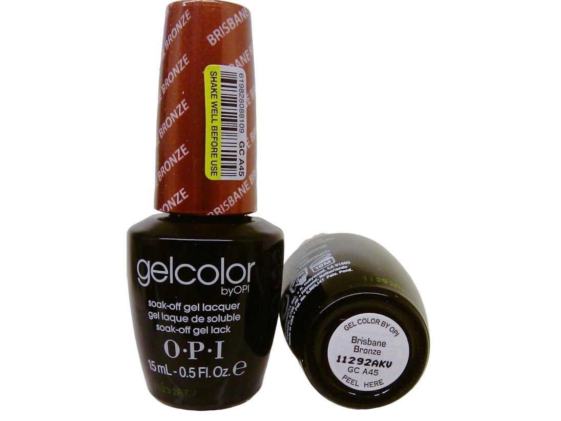 Opi Opi, Gel Color, Semi-Permanent Nail Polish, Gc A45, Brisbane Bronze, 15 Ml For Women