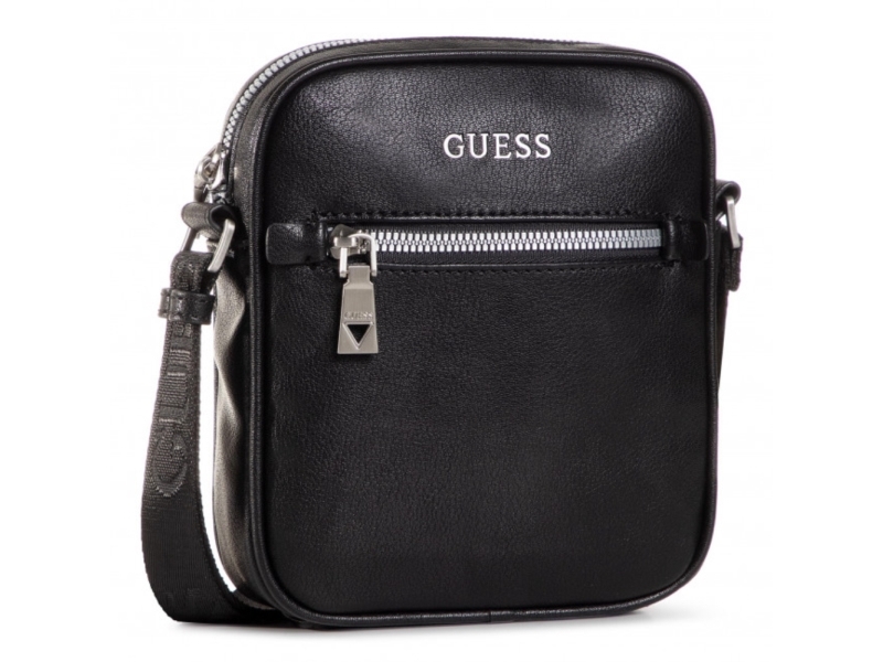 Guess Scala Mini tekstil crossbodytaske, sort, til mænd