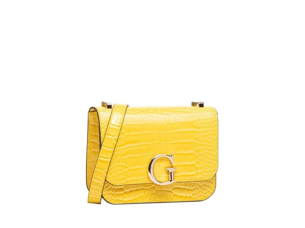 Guess Guess, Corily, Leather, Crossbody Bag, Yellow, 18.5 X 14.5 X 7 Cm, For Women For Women