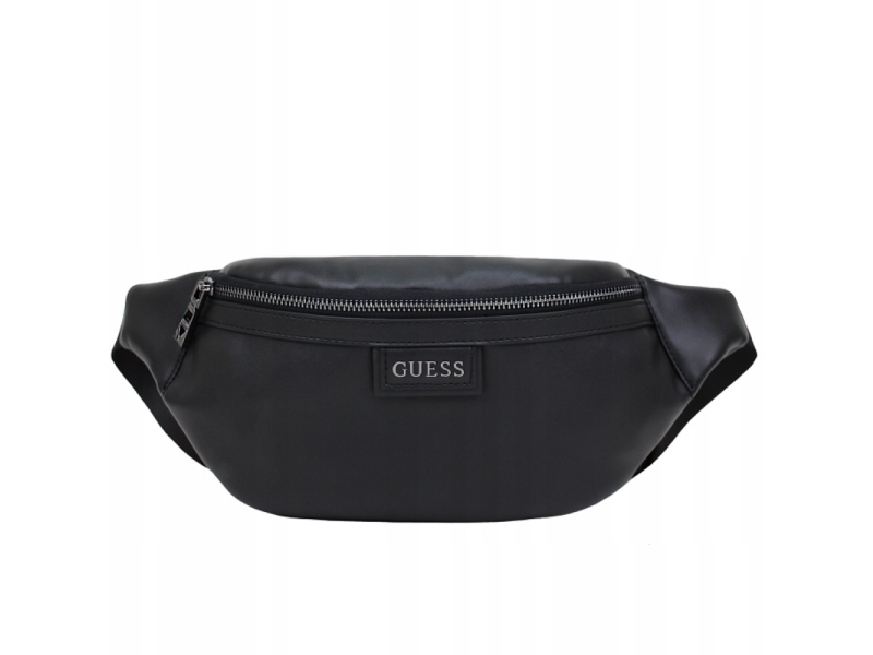 Guess, Kidney, Textile Fanny Pack, Trouse Pouche, Black, 21/30 X 15 X 7.5 Cm, For Men For Men