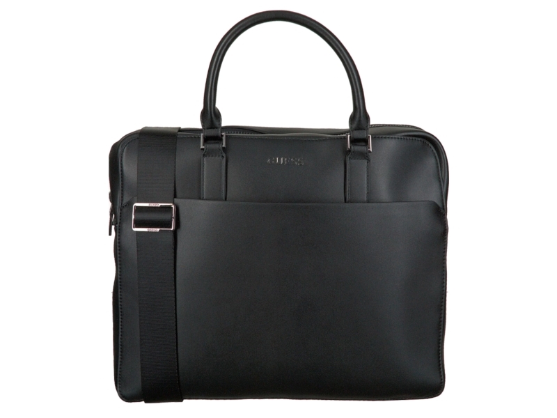 Guess Scala tekstiltaske/briefcase, sort, 36 x 29 x 9 cm