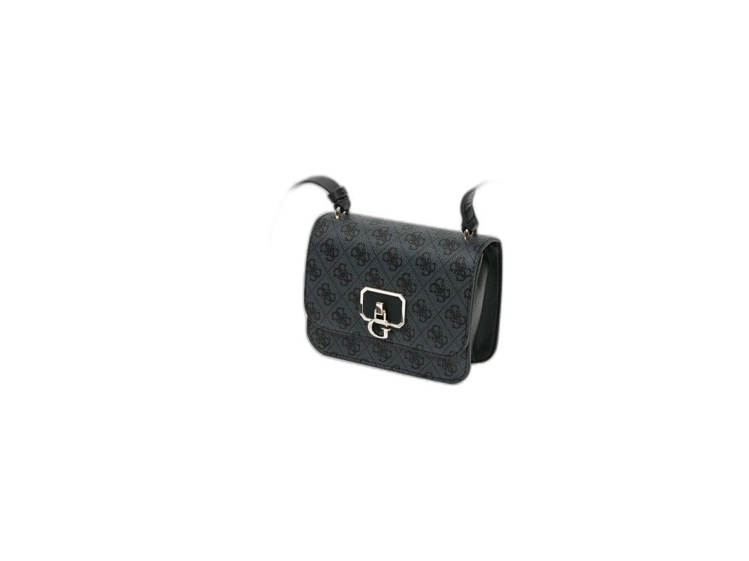 Guess Coal Synthetic Leather Crossbody Bag Black 79780 18.5 X 14.5 X 7 Cm For Women