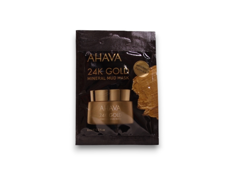 Ahava, Single Use 24K Gold Mineral, Hydrating, Mud Mask, For Face, 6 Ml