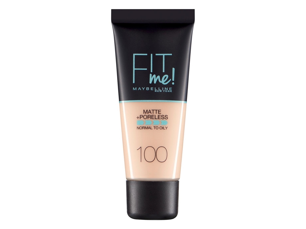Maybelline Maybelline, Fit Me Matte + Poreless, Liquid Foundation, 100, Warm Ivory, 30 Ml For Women