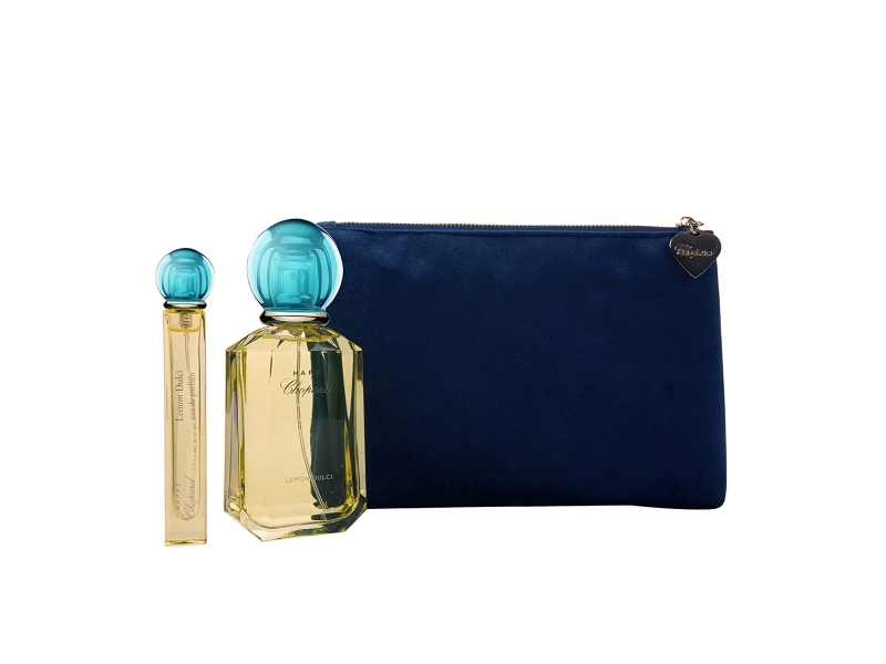 Chopard Happy Lemon Dulci Set: Eau de Parfum til kvinder 100 ml + makeup taske + mini 10 ml