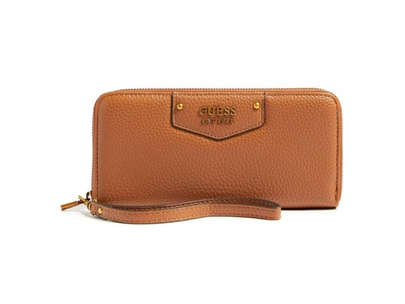 Guess Guess, Guess, Wallet, Slg Large Zip, Swevb839046car, Brown, For Women For Women