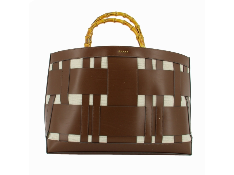 Guess Guess, Aida, Leather, Handbag, Dark Brown, Hwaidwl2376, 50 X 35 X 19 Cm For Women