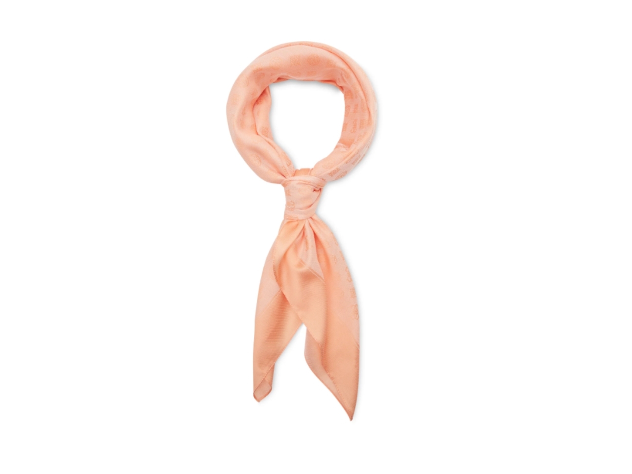 Guess, Helaina Kefiah, Textile Scarf, Coral, 4G Logo, AW8850 POL03, 135 x 135 cm, For Women