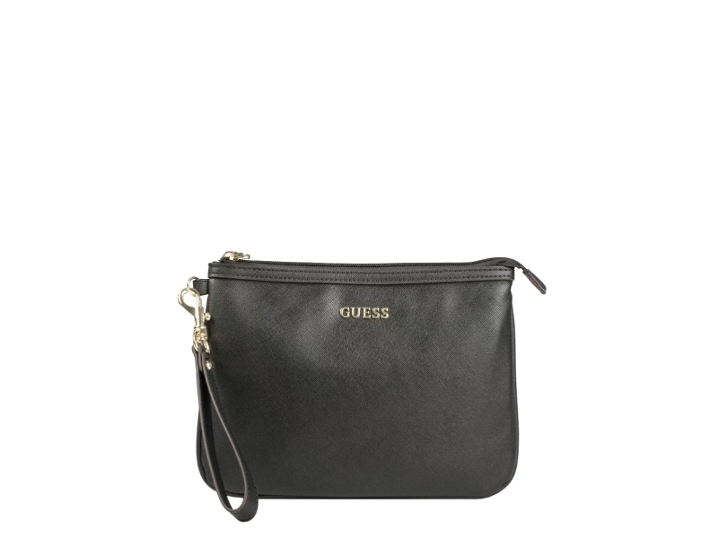 Guess, Vanille, Synthetic Leather, Textile Bag, Toiletry, Juodas, For Women, 25 X 19 X 2 Cm