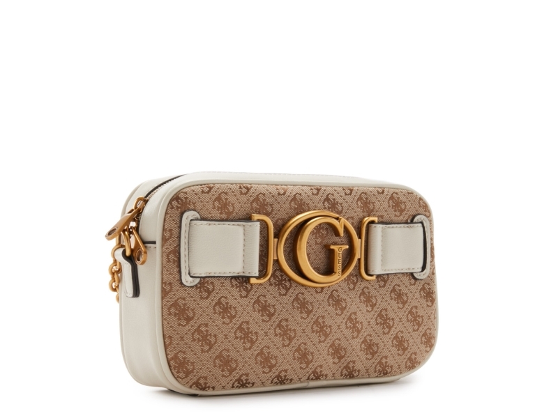 Guess Guess, Aviana, Synthetic Leather, Crossbody Bag, Beige, White, 25 X 15 X 6.5, For Women For Women