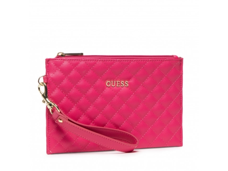 Guess Guess, Holdall, Eco Leather, Handbag, Quilted Effect And Cuff, Fucshia, 23 X 15 X 1.5 Cm For Women