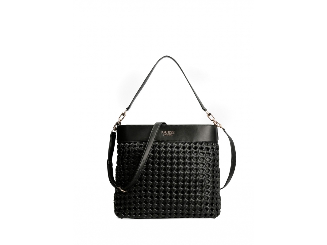 Guess, Sicilia, Artificial Fiber, Textile Bag, Juodas, Hwwg8490020bla, For Women, 29 X 9 X 24