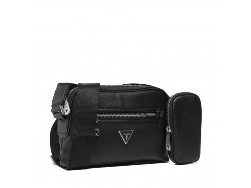 Guess Guess, Certosa, Synthetic Leather, Camera Bag, Crossbody Bag, Black, Hmcert, 21 X 14 X 4 Cm, For Women For Women