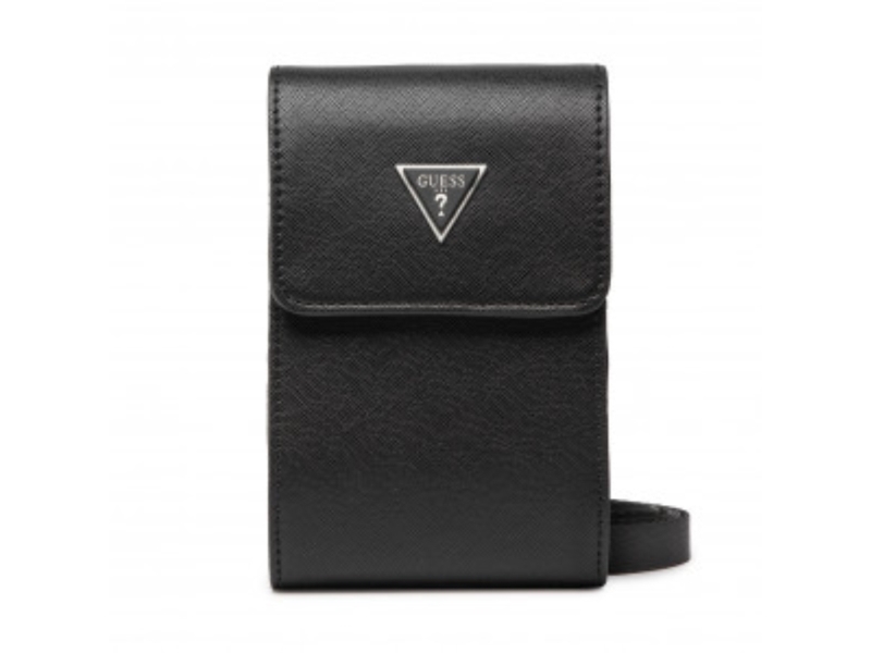 Guess, Guess, Synthetic Leather, Badge Holder, Textile Crossbody Bag, Juodas, Hmcert, 11 X 17 X 4 Cm, For Women