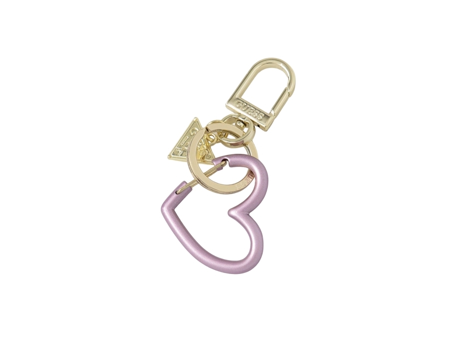 Guess, Guess, Heart Shape, Metal Keyring, Rw7424, Purple None