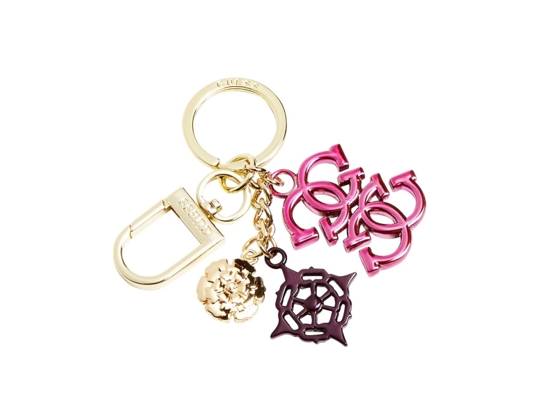 Guess, Guess, Multi, Metal Keyring, RW7427, Fuchsia For Women