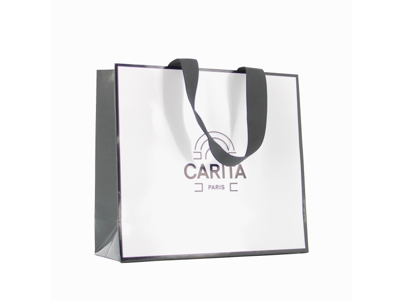 Carita Paris læder håndtaske/hand tote elfenben str. S