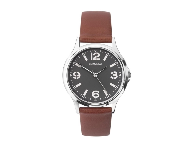 Laikrodis Sekonda , , Quartz Leather Strap Watch, 1682.82, For Men For Men