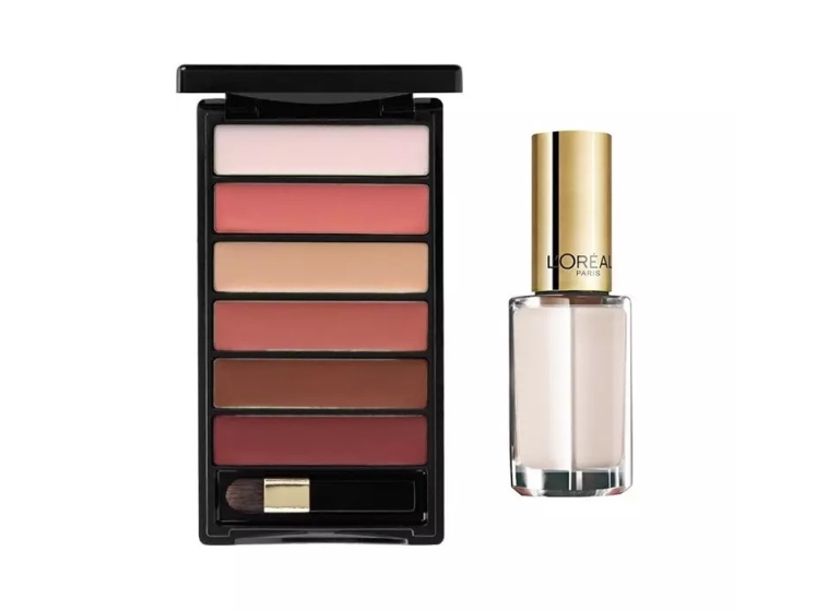 L’Oreal Paris Set L'Oreal Paris: Color Riche La Palette Matte, Lip Palette, Nude, 6 g + Color Riche Le Vernis, Nail Polish, 961, Silky Fawn, 5 ml For Women
