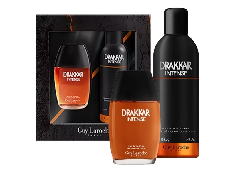 Set Guy Laroche: Drakkar Noir Intense, Eau De Parfum, For Men, 100 Ml + Drakkar Noir Intense, Body Spray, 200 Ml