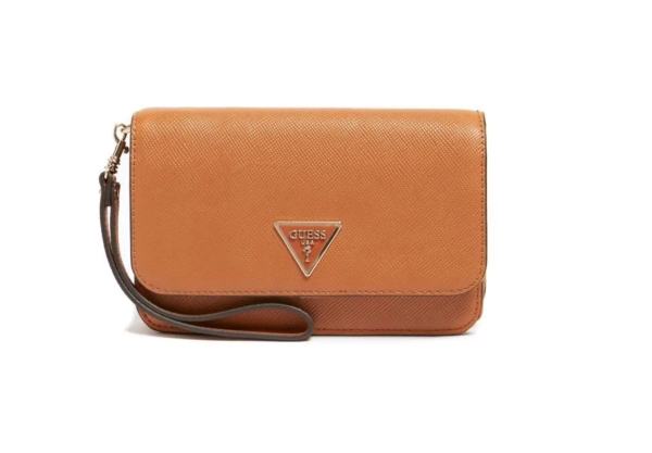 Guess Laurel tekstiltaske telefonorganizer lys cognac SWZG85
