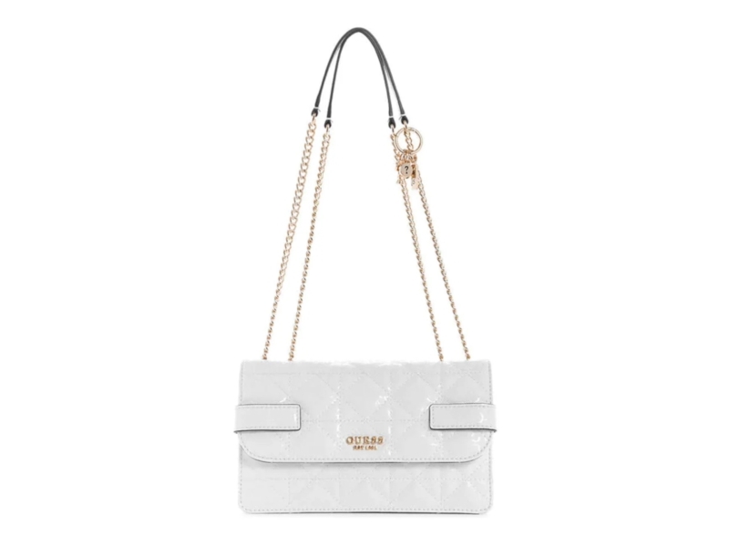 Guess, Malia, Synthetic Leather, Textile Bag, White, GG848821, For Women, 25 x 15 x 9 cm For Women