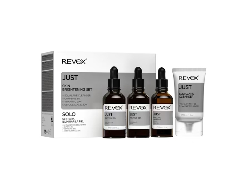 Skin Brightening Set Revox B77: Just, Caffeine 5%, Anti-Dark Circles, Day, Eye Serum, 30 Ml + Just, Vitamin C 2%, Anti-Oxidant, Serum, For Face, 30 M