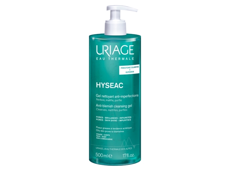 Uriage, Hyseac, Anti-Blemish, Cleansing Gel, For Face, 500 ml
