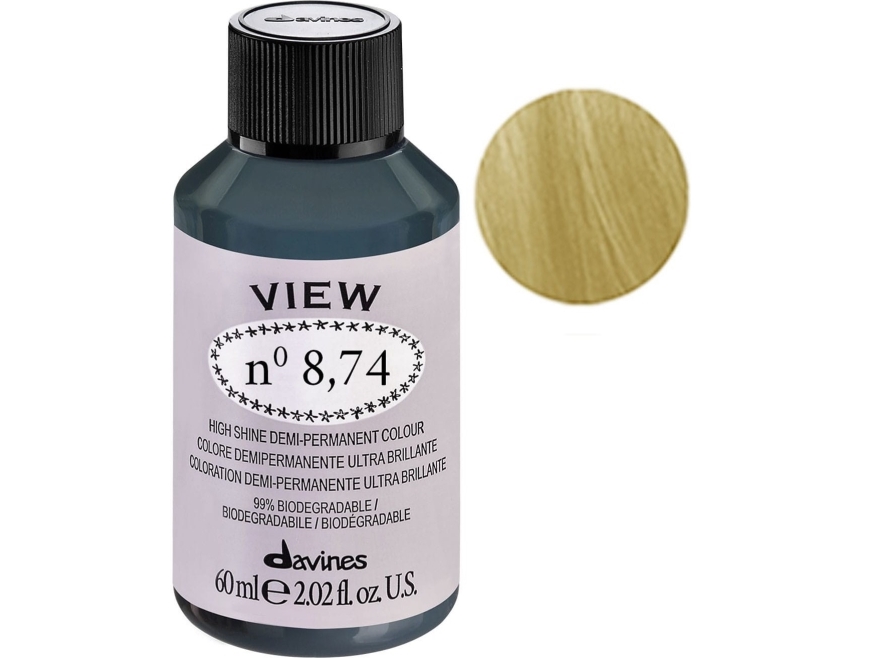 Davines View Demi-Permanente Haarfarbe 8.74 Gloss 60 Ml