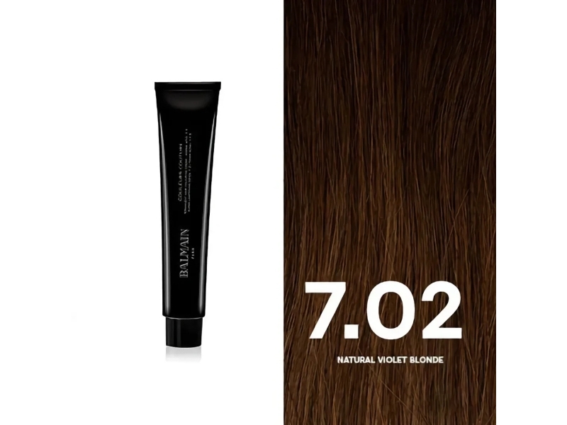 Balmain Professionnel Couleurs Couture Permanent-Haarfarbe 7.02 Natural Violet Blonde - 60 Ml