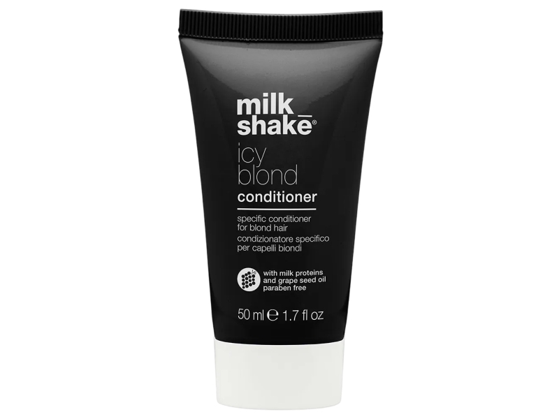 Milk Shake Icy Blond Milk Proteins Hair Conditioner Counteracts Yellow Or Orange Tones 50 Ml For Women