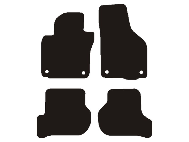 Måtter VW Jetta 2007-8/2010-Sort nålefilt