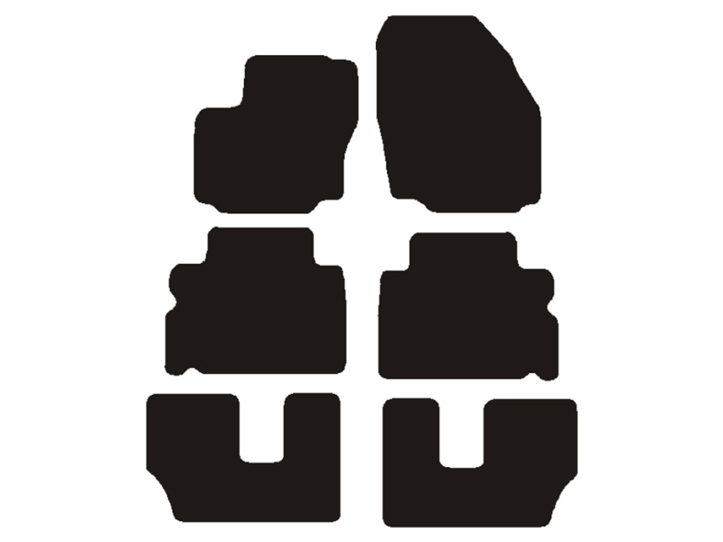 Velour måtter Ford Galaxy 2010-, 7 pers.