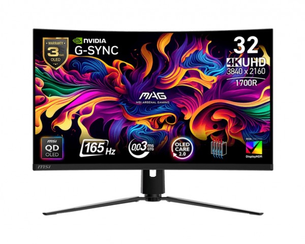 Msi Mag 321Cup Qd-Oled-Computermonitor 80 Cm (31.5&Quot) 3840 X 2160 Pixel 4K Ultra Hd Schwarz