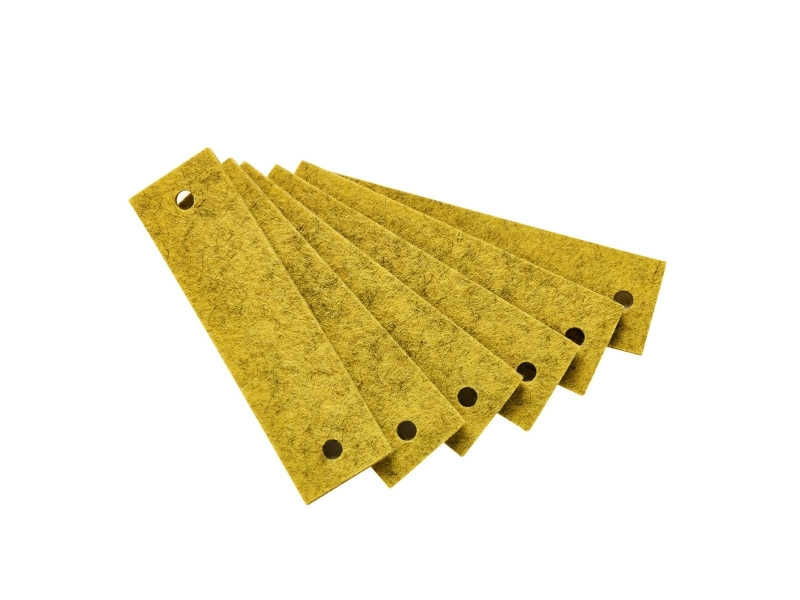 Greb, filt, 6 stk. – Gul