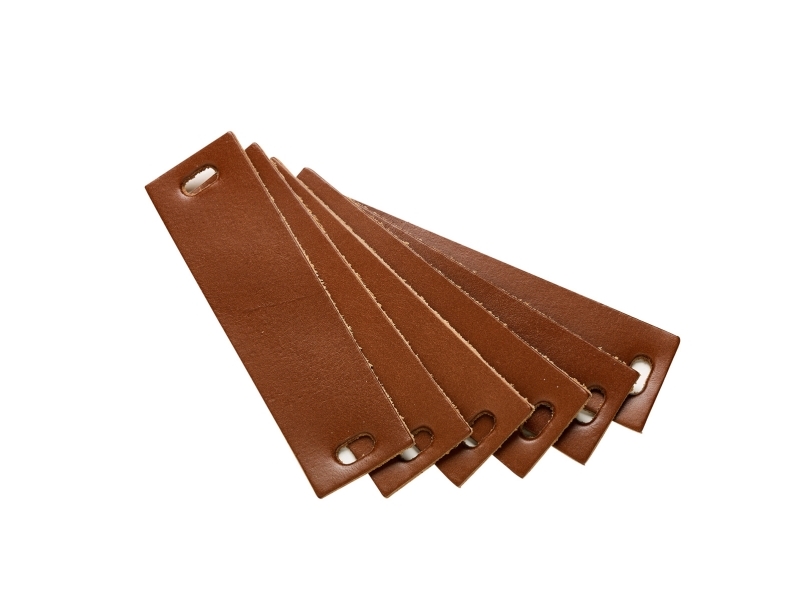 Greb, læder, 6 stk. – Brun
