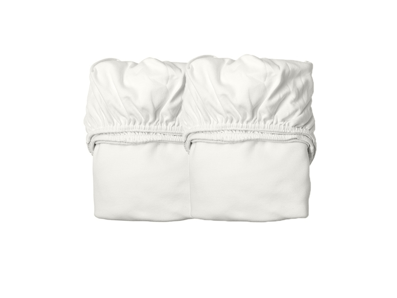 Leander Lagen til vugge, 2 pk, Økologisk bomuld – Snow