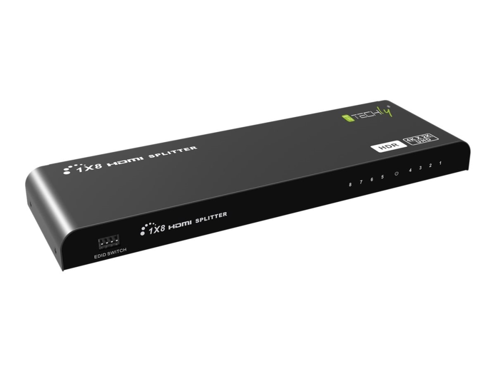 Techly Idata Hdmi2-4K8hdr, Hdmi, 8X Hdmi, 1 X Hdmi, 3840 X 2160 Pixel, Sortieren, 5 M