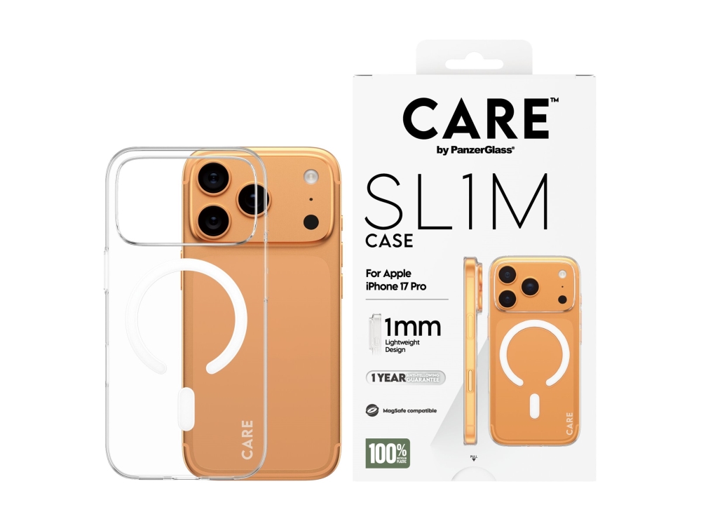 Panzerglass Care By Sl1m Case Transparent W. Magsafe Iphone 17 Pro, Cover, Apple, Apple - Iphone 17 Pro, Transparent