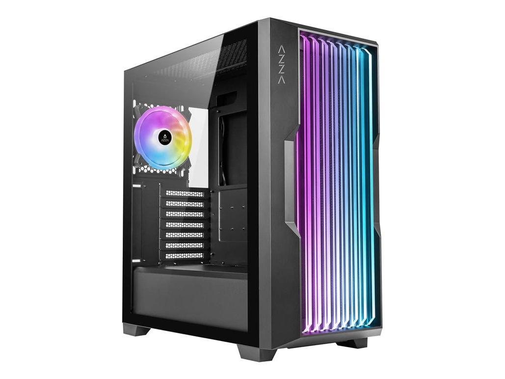 Azza Guardian Glass, Midi Tower, Pc, Schwarz, Atx, Eatx, Itx, Micro Atx, Multi, Taschenlüfter