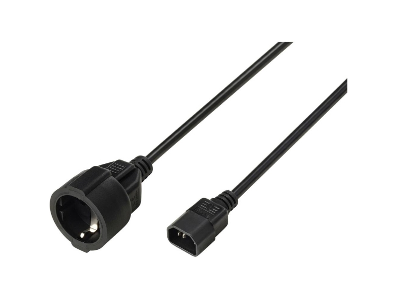 Sygonix Sy-7154200 Strom Anschlusskabel Schwarz 0.30 M (Sy-7154200)
