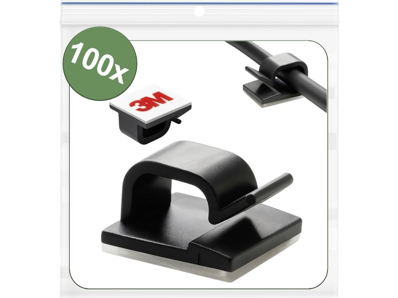 Quadrios 25Ca750 Kabelclip Selbstklebend 25Ca750 Bündel-Ø-Bereich 1 Bis 7 Mm Schwarz 100 St. (25Ca750)