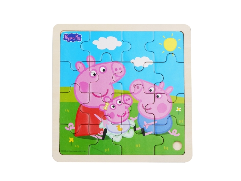 Gurli Gris - Quadratisches Holzpuzzle - Geschwister