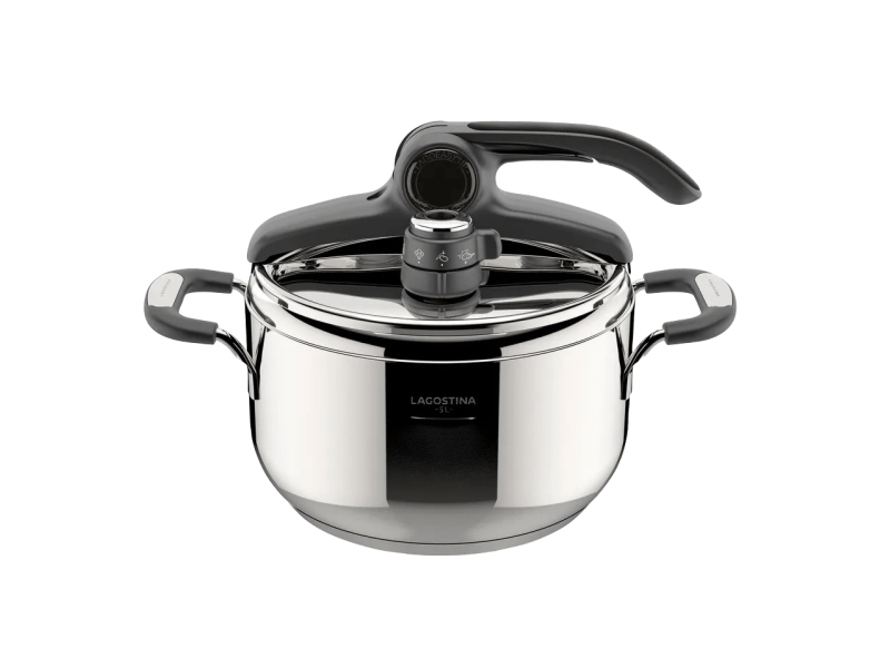 Lagostina 8900524552, 5 l, Rostfritt stål, 22 cm, Silikon, Svart, 4 personer | Köksutrustning - Grytor & pannor - Grytor | GameStuff